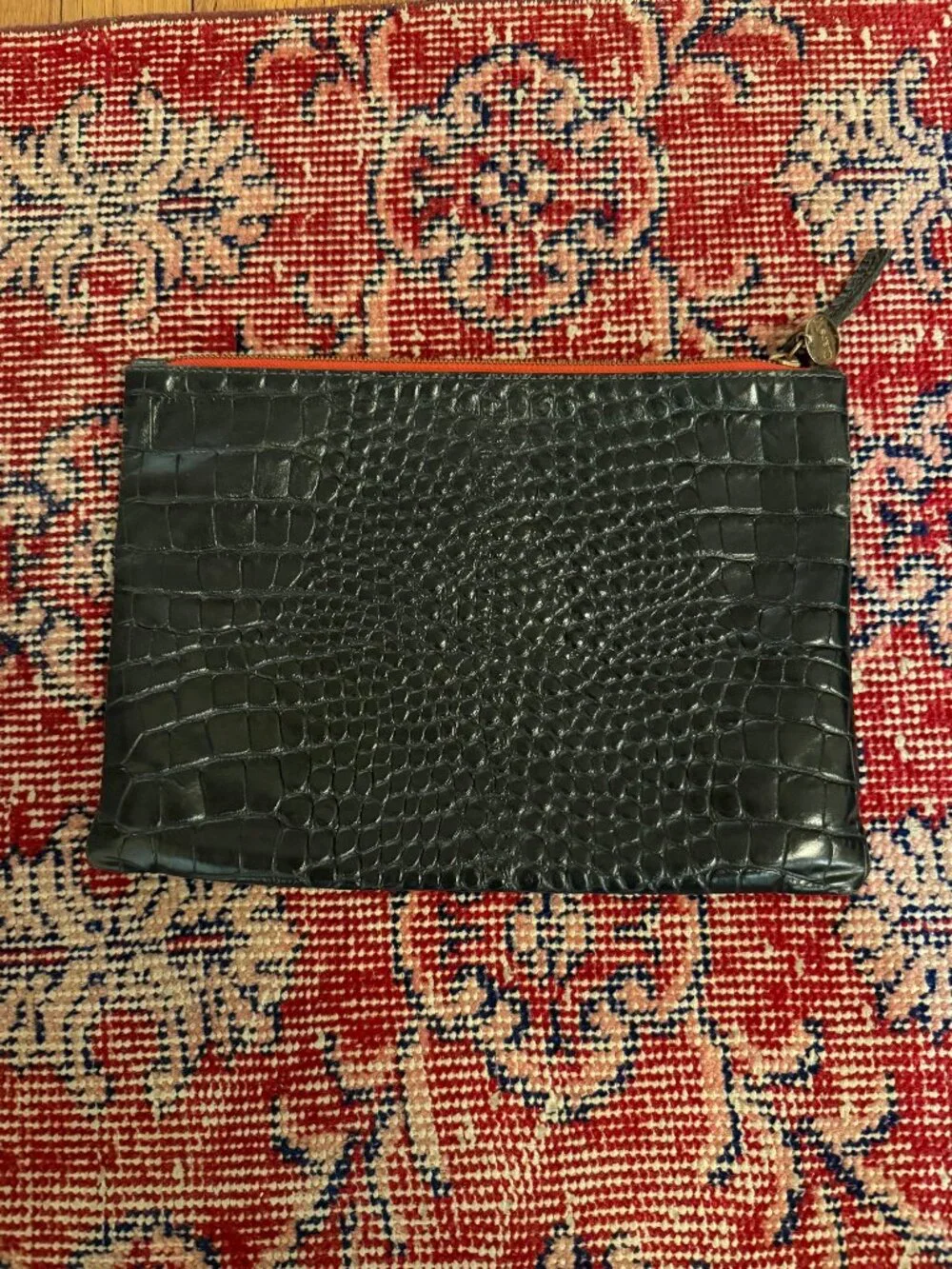 Clare V navy clutch